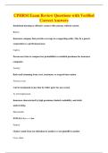 CPHRM Exam Review Questions with Verified&NewLine;Correct Answers