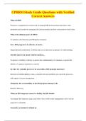 CPHRM Study Guide Questions with Verified&NewLine;Correct Answers