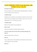 CSAF CERTIFICATION Exam Questions with&NewLine;Verified Correct Answers
