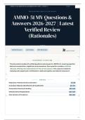 AMMO-51 MV 30&plus; Questions & Answers 2026-2027 ｜ Latest Verified Review &lpar;Rationales&rpar;