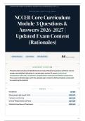 NCCER Core Curriculum Module 3 40&plus; Questions & Answers 2026-2027 ｜ Updated Exam Content &lpar;Rationales&rpar;
