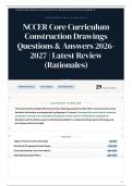 NCCER Core Curriculum Construction Drawings 25&plus; Questions & Answers 2026-2027 ｜ Latest Review &lpar;Rationales&rpar;