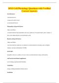 D515 Cell Physiology Questions with Verified&NewLine;Correct Answers