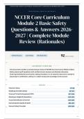 NCCER Core Curriculum Module 2 Basic Safety 90&plus; Questions & Answers 2026-2027 ｜ Complete Module Review &lpar;Rationales&rpar;