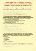 COMSAE Phase 1 Form 114 Test Bank &vert; 200&plus; Practice&NewLine;Questions with Bold Italic Answers  & Rationales &ndash; NBOME&NewLine;Osteopathic Medical Knowledge Self-Assessment Prep