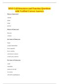 D515 Cell Structures and Function Questions&NewLine;with Verified Correct Answers