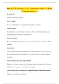 DAANCE Practice Test Questions with Verified&NewLine;Correct Answers