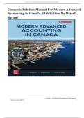 Complete Solution Manual for Modern Advanced Accounting In Canada&comma; 11th Edition by Darrell Herauf