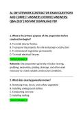 AL SW Sitework Contractor Exam Questions and Correct Answers