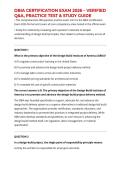 DBIA CERTIFICATION EXAM 2026 &ndash; VERIFIED Q&A&comma; PRACTICE TEST & STUDY GUIDE