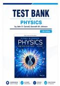 Test Bank for Physics&comma; 12th Edition John D&period; Cutnell&comma; Kenneth W&period; Johnson&comma; David Young&comma; Shane Stadler