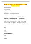 HURST Practice Test Questions with Verified&NewLine;Correct Answers