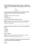 NURS 5663 Pharm Weekly Quizzes &vert; Week 1-6 &vert; Questions and Answers with Rationales &vert; 2026 Updated &vert; 100&percnt; Correct - TWU&period;