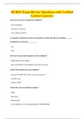 HURST Exam Review Questions with Verified&NewLine;Correct Answers