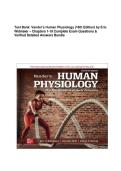 Test Bank&colon; Vander&rsquo;s Human Physiology &lpar;16th Edition&rpar; by Eric Widmaier &ndash; Chapters 1-19 Complete Exam Questions & Verified Detailed Answers Bundle