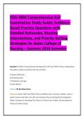 NSG 4800 Comprehensive Exit Examination Study Guide&colon; Evidence-Based Practice Questions with Detailed Rationales&comma; Nursing Interventions&comma; and Priority-Setting Strategies for Galen College of Nursing &ndash; Summer 2026 Semester