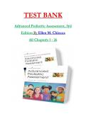 Test Bank For Advanced Pediatric Assessment 3rd Edition by Ellen M&period; Chiocca ISBN 978-0826150226 &vert; All Chapters 1-26