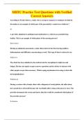 MHTC Practice Test Questions with Verified&NewLine;Correct Answers