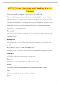 MHTC Terms Questions with Verified Correct&NewLine;Answers