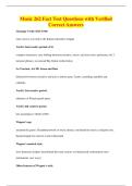 Music 262 Fact Test Questions with Verified&NewLine;Correct Answers