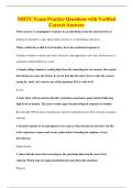 MHTC Exam Practice Questions with Verified&NewLine;Correct Answers