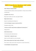 MHTC Exam Review Questions with Verified&NewLine;Correct Answers