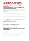 VIRGINIA HIC HOME IMPROVEMENT CONTRACTOR EXAM 2026&ndash;2027 &vert; 200 PRACTICE QUESTIONS & DETAILED ANSWERS