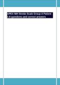 APEX NIH Stroke Scale Group A Patient 1-6 questions and correct answers&period;
