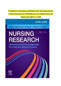 Test Bank for Nursing Research Methods and Critical Appraisal for Evidence Based Practice 10th Edition by Geri Lobiondo Wood Latest edition 2024&NewLine;