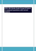 Apex NIH Stroke Scale Group A Pts 1-6 Question with correct Answers