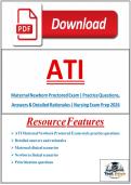 ATI Maternal Newborn Proctored Exam &vert; Practice Questions&comma; Answers & Detailed Rationales &vert; Nursing Exam Prep 2026