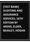 Auditing and Assurance Services 16th Edition&comma; Arens&comma; Elder&comma; Beasley & Hogan &mdash; Complete Test Bank