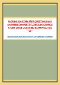 FLORIDA 220 EXAM PREP QUESTIONS AND ANSWERS COMPLETE FLORIDA INSURANCE STUDY GUIDE LICENSING EXAM PRACTICE TEST