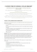 Cannon Trust School I Exam 2026&sol;2027 &vert; Certified Q&A with Explanations &vert; A&plus; Graded&NewLine;&NewLine;