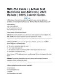 NUR 253 Exam 