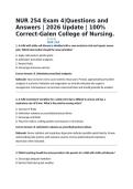 NUR 254 Exam 4&vert;Questions and Answers &vert; 2025 Update &vert; 100&percnt; Correct-Galen College of Nursing&period;