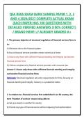 QFA REGS EXAM BANK SAMPLE PAPER 1&comma; 2&comma; 3 AND 4 2026&sol;2027 COMPLETE ACTUAL EXAM &vert;EACH PAPER HAS 100 QUESTIONS WITH DETAILED VERIFIED ANSWERS &lpar;100&percnt; CORRECT&rpar; &sol; BRAND NEW&excl;&excl; &sol;&sol; ALREADY GRADED A&plus;