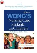 TEST BANK For Wong's Nursing Care of Infants and Children&comma; 12th Edition &lpar;Hockenberry&comma; 2026&rpar;&comma; Verified Chapters 1 - 34&comma; Complete Newest Version
