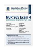 NUR 265 Exam 4 &vert; Adv Med-Surg Concepts &lpar;2026&sol;2027&rpar; PDF &vert; Nursing &vert; Galen
