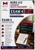 Maryville NURS 612 Exam 4 &vert; Advanced Health Assessment &lpar;2026&sol;2027&rpar; Q&A &vert; A&plus; Guarantee