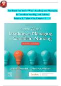 Yoder-Wise&rsquo;s Leading and Managing in Canadian Nursing 2nd Edition &ndash; Patricia S&period; Yoder-Wise &vert; Chapters 1&ndash;32 &vert; Complete Test Bank with Answers
