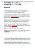 WGU C268 Spreadsheets 2027 &vert; Graded A&plus; Study Guide&comma; Practice Questions & Answers