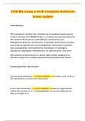 CPHIMS Exam 2 Latest 2027 Update &vert; Complete Solutions&comma; Practice Questions & Study Guide