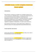 CPHIMS Exam 2 2027 Latest Update &vert; Complete Solutions&comma; Practice Questions & Study Guide