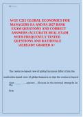 WGU C211 Global Economics for Managers OA & PA 2027 &vert; Practice Questions & Rationales