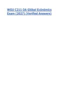 WGU C211 Global Economics OA 2027 &vert; Verified Answers & Complete Study Guide