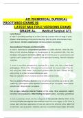 ATI RN Medical Surgical Proctored Exam 2026 &lpar;LATEST&rpar; &ndash; VERIFIED Multiple Versions&comma; GRADED A&plus; Complete Q&A