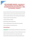 EPPP EXAM NEWEST 2026-2027 &vert; Examination for &NewLine;Professional Practice in Psychology &lpar;EPPP&rpar; Part 1&NewLine;Knowledge Practice Questions and Answers &vert; 100&percnt; &NewLine;Pass Guaranteed &vert; Graded A&plus; 
