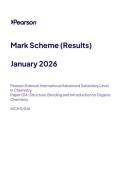 2026 Pearson Edexcel International A Level CHEMISTRY UNIT 1&vert;WCH11&sol;01A&vert;Mark scheme&vert;JANUARY 2026