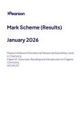 2026 Pearson Edexcel International A Level CHEMISTRY UNIT 1&vert;WCH11&sol;01&vert;Mark scheme&vert;JANUARY 2026